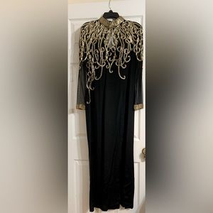 Beautifully ornate design, full length formal gown by Alyce Designs